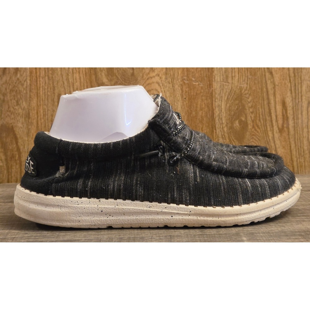 Hey Dude Wally Stretch Slip On Shoes Youth Size J5 Black